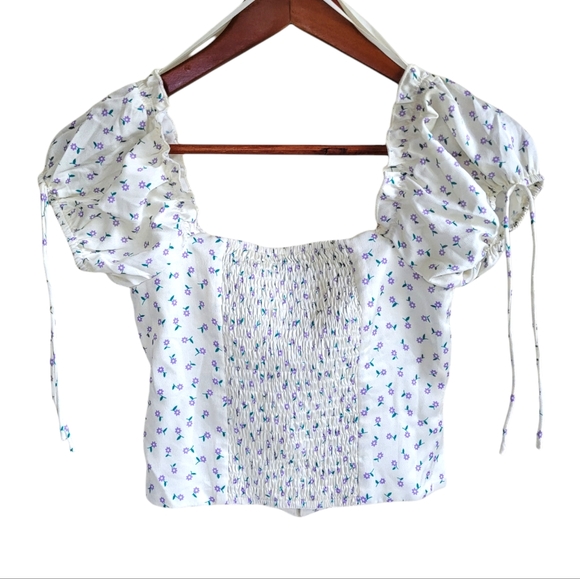 Princess Polly Floral Cropped Corset Top Small 2 - Picture 4 of 12